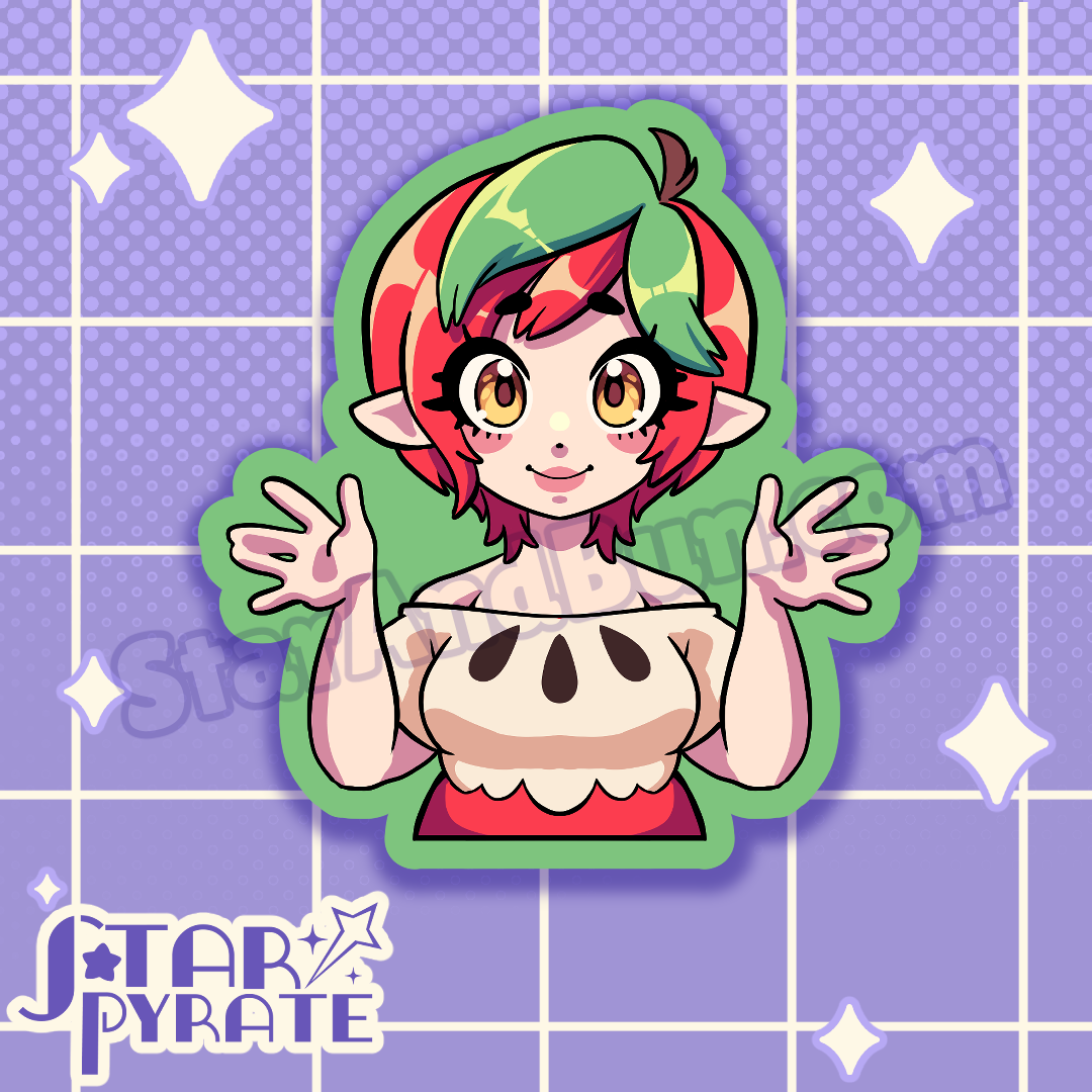 Apple Girl Sticker