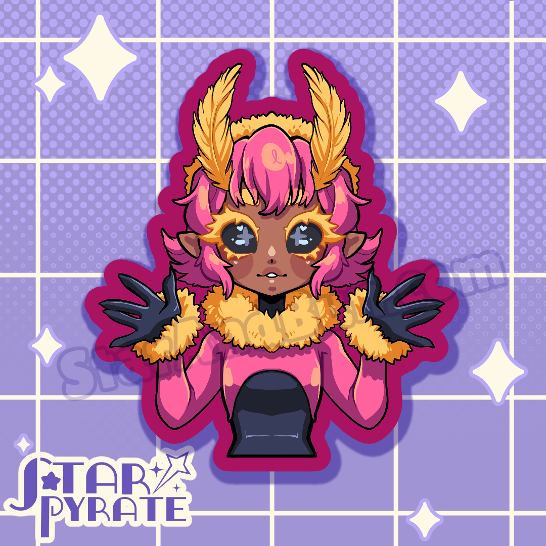 Rosy Maple Moth Boy Sticker