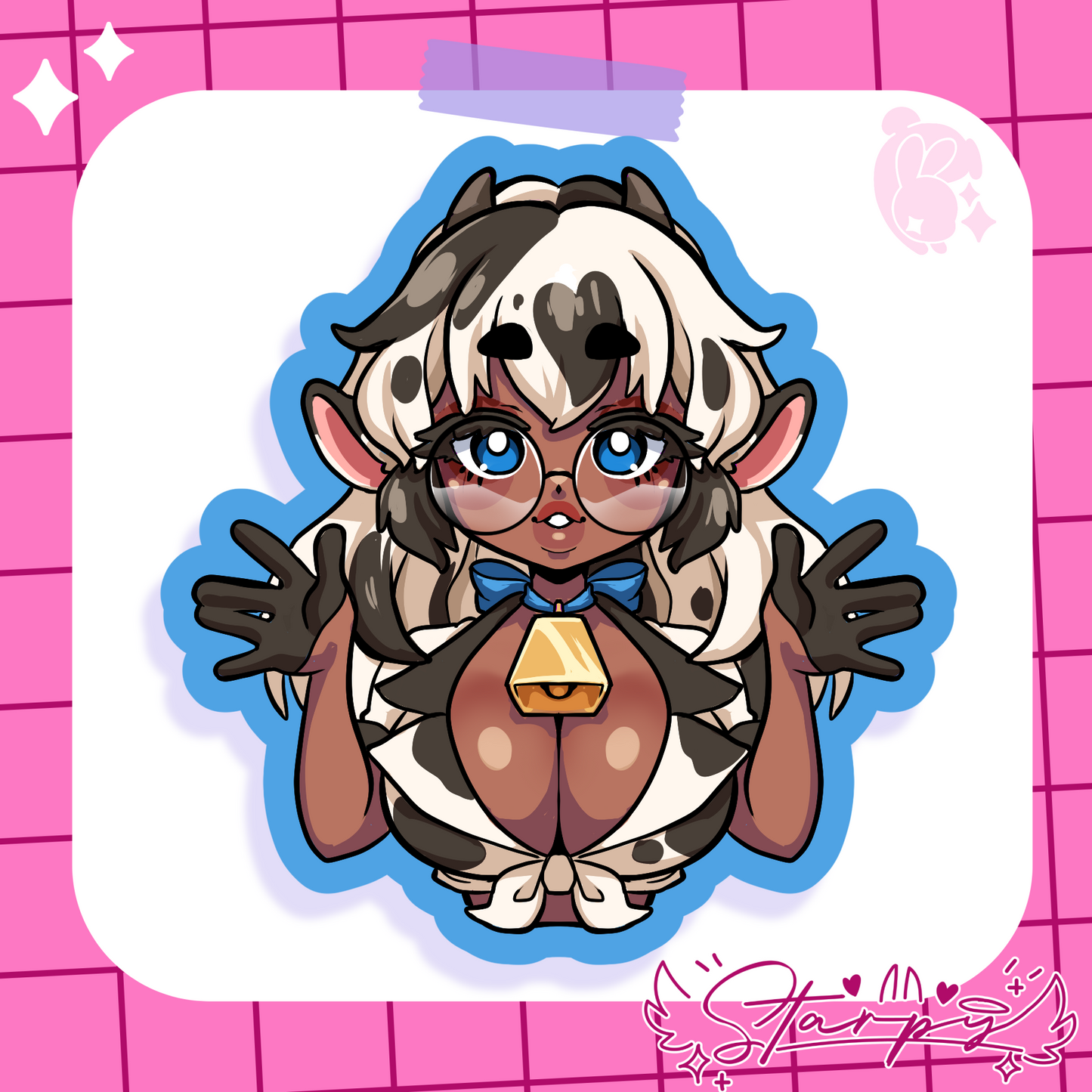 Cow Girl Sticker