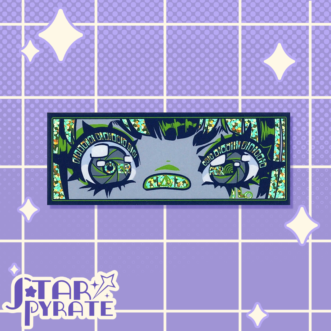 Cyber Girl Holographic Glitter Sticker