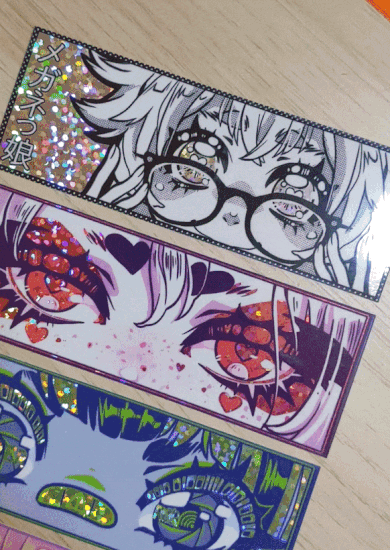 Hard LoveCore Eyes Holographic Glitter Sticker