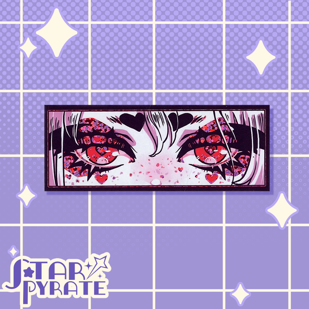 Hard LoveCore Eyes Holographic Glitter Sticker