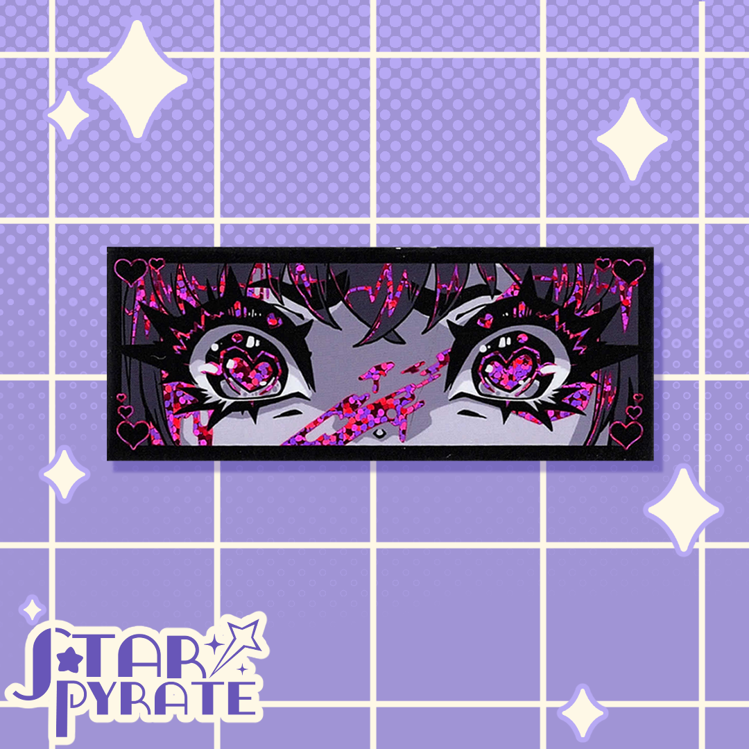 Yandere Eyes Holographic Glitter Sticker