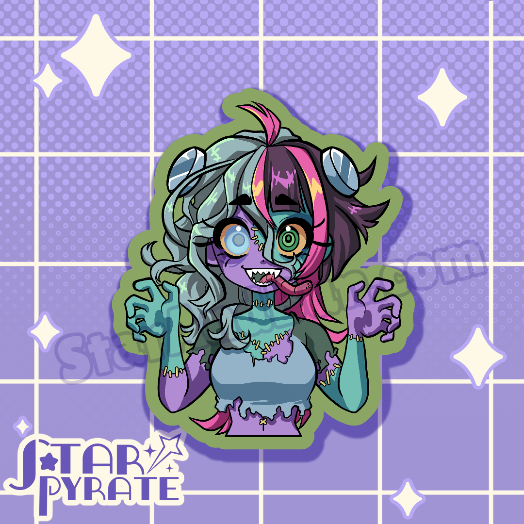 Zombie Girl Sticker