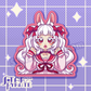 White Rabbit Girl Sticker
