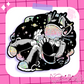 Astro Cat Girl Holographic Sticker