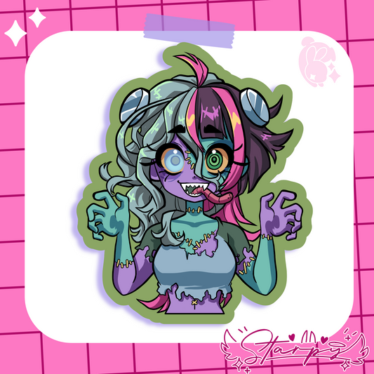 Zombie Girl Sticker